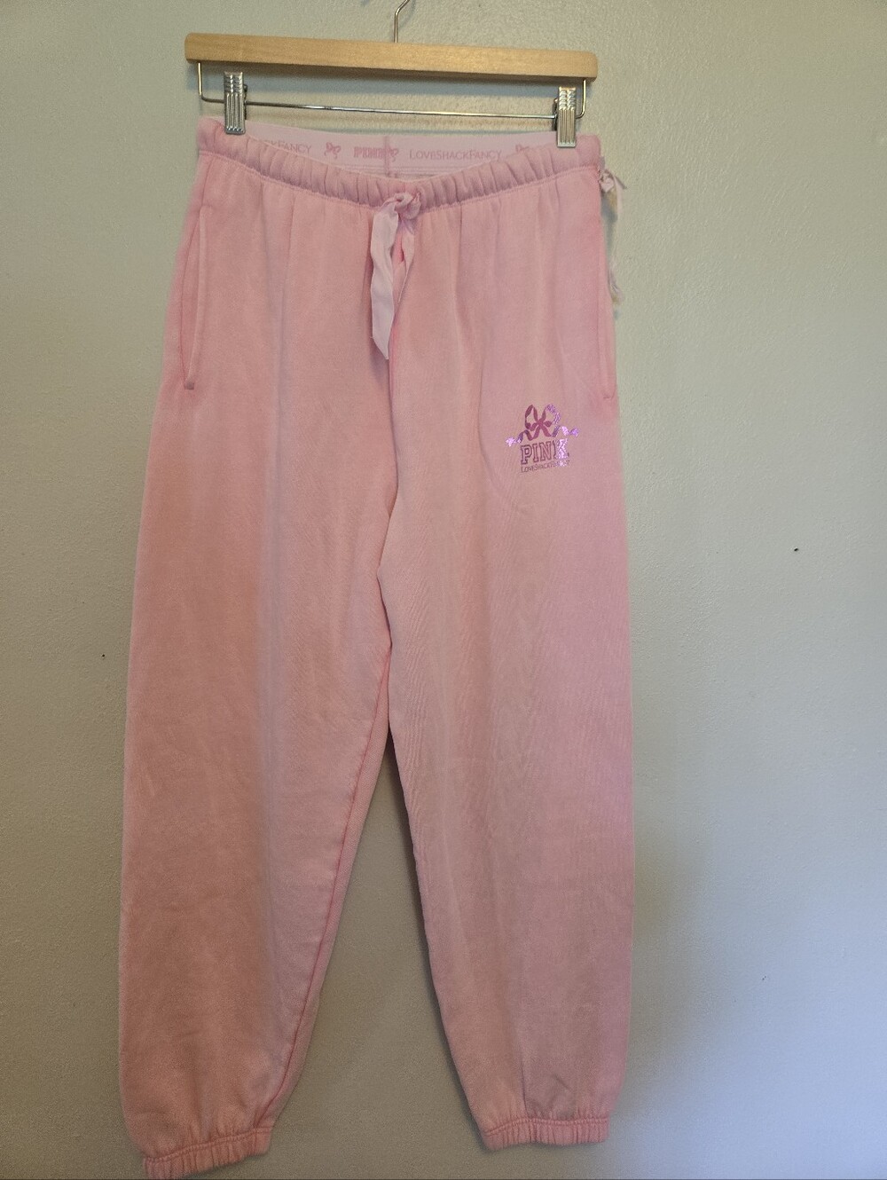 VS PINK x Loveshackfancy Jogger Sweatpants Pink M NWOT
